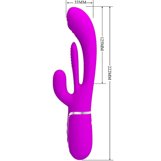 PRETTY LOVE - SHANIA TROJNI ZAJČJI VIBRATOR MULTIFUNKCIJSKI ROZA