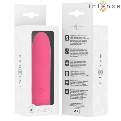 Bullet vibrator Intense - Symone, 10 x 2.2 cm, roza
