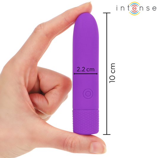 Bullet vibrator Intense - Symone, 10 x 2.2 cm, vijolična
