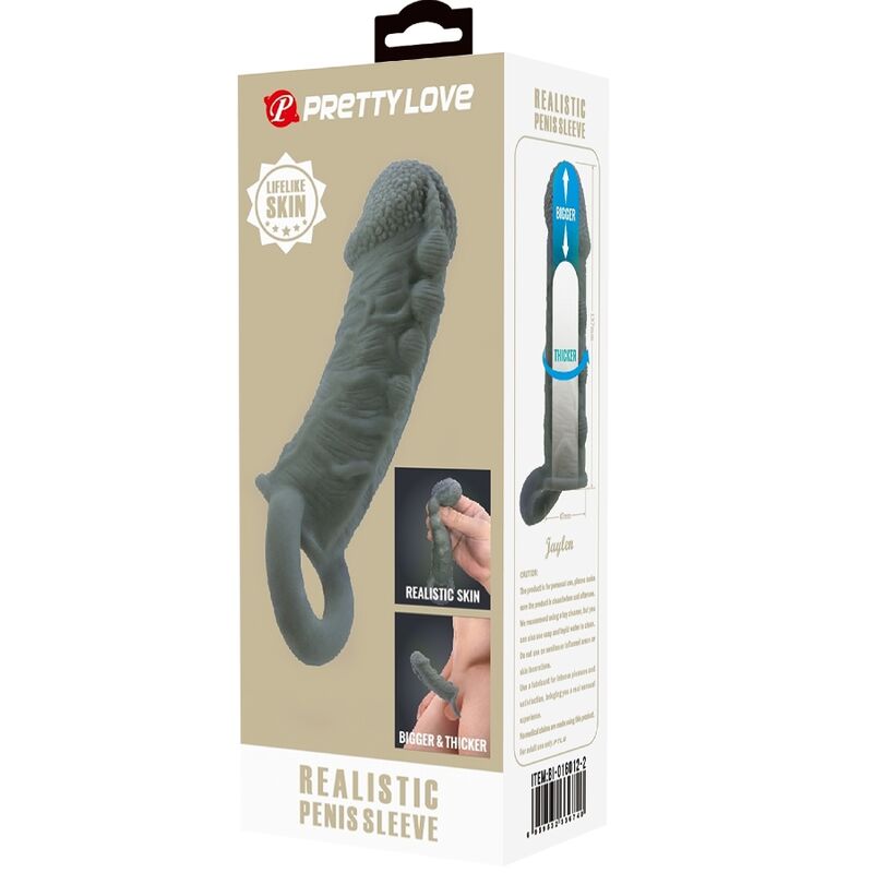 LEPA LJUBEZEN - REALISTIČNI PENIS POVEČAVA IN ZAMUDA ROKAV SIVA