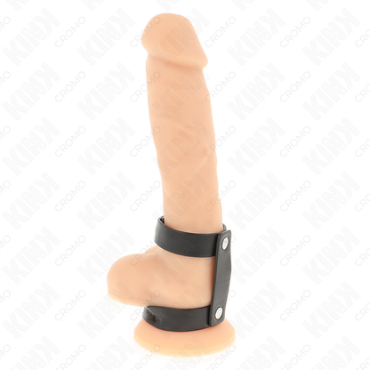 KINK - NASTAVLJIV DVOJNI USNJENI OBROČ ZA PENIS