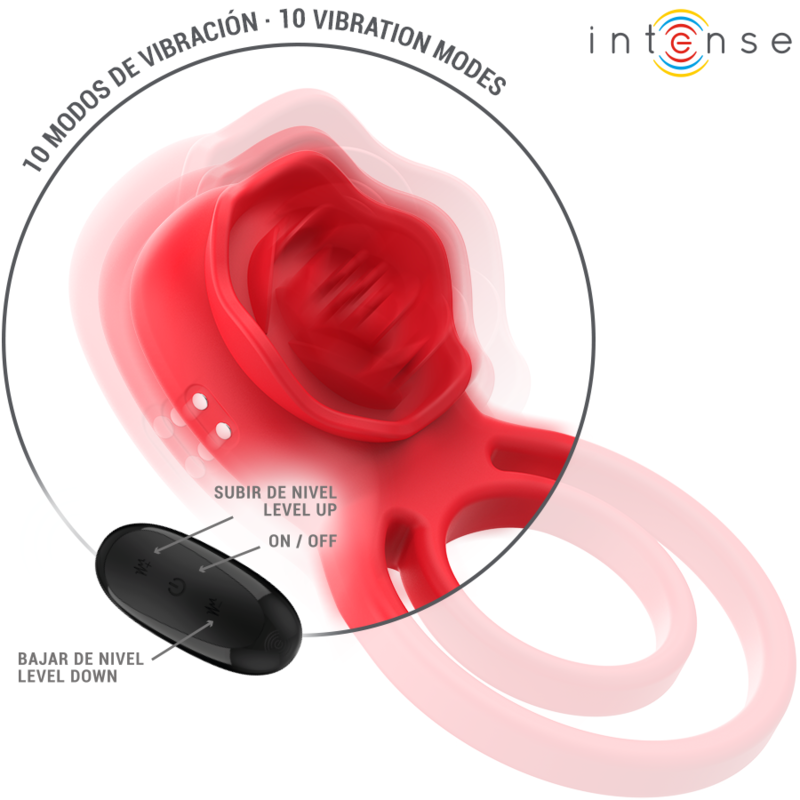 INTENZIVNO - GAIL STIMULATOR ROSE 10 VIBRACIJ RDEČ DALJINSKI UPRAVLJALNIK
