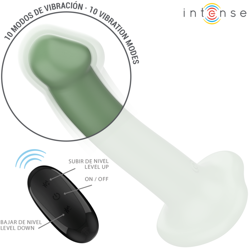INTENZIVEN - BECCA VIBRATOR S PRISESKOM 10 VIBRACIJ ZELENI DALJINSKI UPRAVLJALNIK