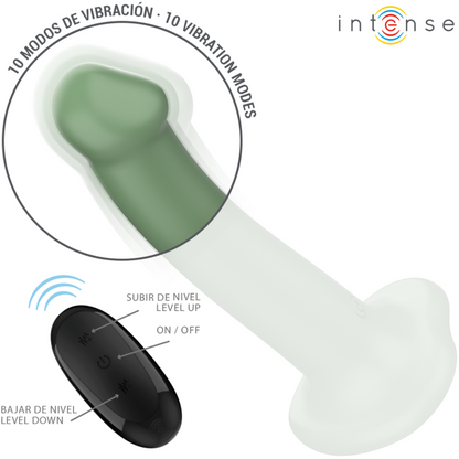INTENZIVEN - BECCA VIBRATOR S PRISESKOM 10 VIBRACIJ ZELENI DALJINSKI UPRAVLJALNIK