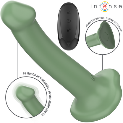 INTENZIVEN - BECCA VIBRATOR S PRISESKOM 10 VIBRACIJ ZELENI DALJINSKI UPRAVLJALNIK