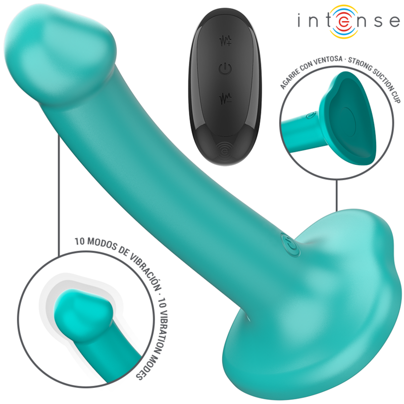 INTENZIVEN - KATIE VIBRATOR S PRISESKOM 10 VIBRACIJ MODRI DALJINSKI UPRAVLJALNIK