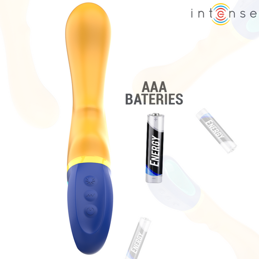 INTENSE - KOSMATI VIBRATOR G-TOČKE RUMENE BARVE