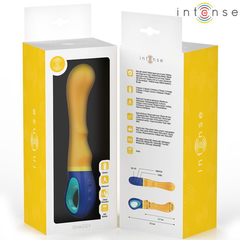 INTENSE - KOSMATI VIBRATOR G-TOČKE RUMENE BARVE