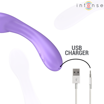 INTENZIVEN - BECKY VIBRATOR 19 CM Z MOŽNOSTJO SEGREVANJA 7 VIBRACIJ VIJOLIČNA