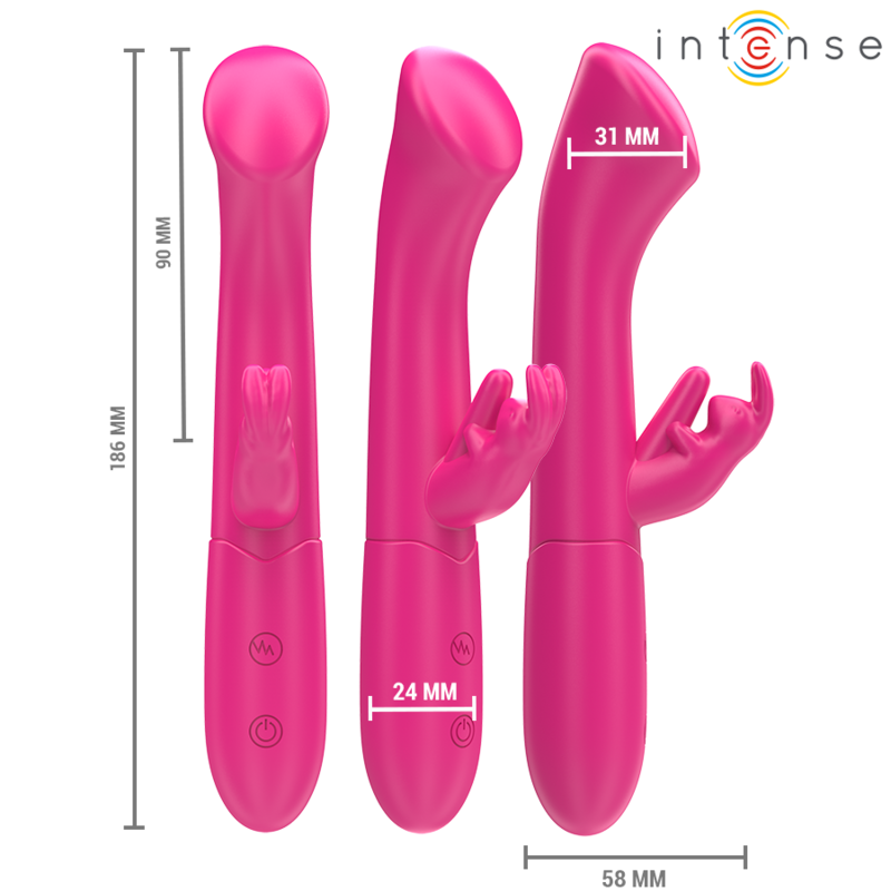 INTENZIVEN - VIBRATOR JULIETA RABBIT 18,6 CM 10 VIBRACIJ ROZA