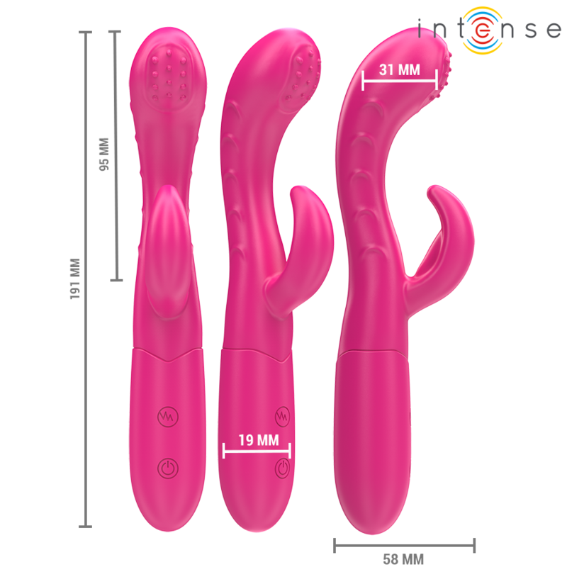 INTENZIVEN - AMARA VIBRATOR S STIMULATIVNIM JEZIKOM 10 VIBRACIJ ROZA