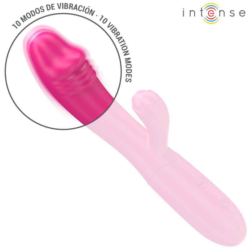 INTENZIVEN - BRŠLJAN FLEKSIBILNI VIBRATOR 10 VIBRACIJ S STIMULATIVNIM JEZIKOM ROZA