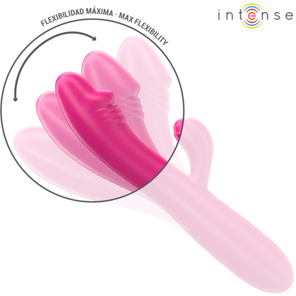 INTENZIVEN - BRŠLJAN FLEKSIBILNI VIBRATOR 10 VIBRACIJ S STIMULATIVNIM JEZIKOM ROZA