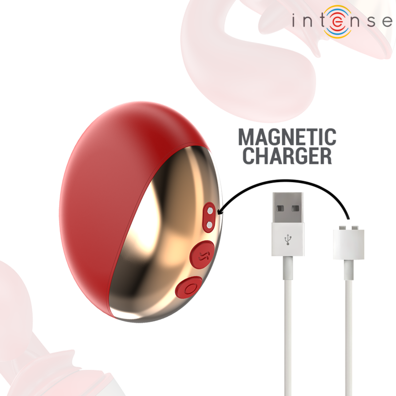 INTENZIVEN - MARIAH VIBRATOR IN STIMULATOR V OBLIKI U 10 VIBRACIJ RDEČA