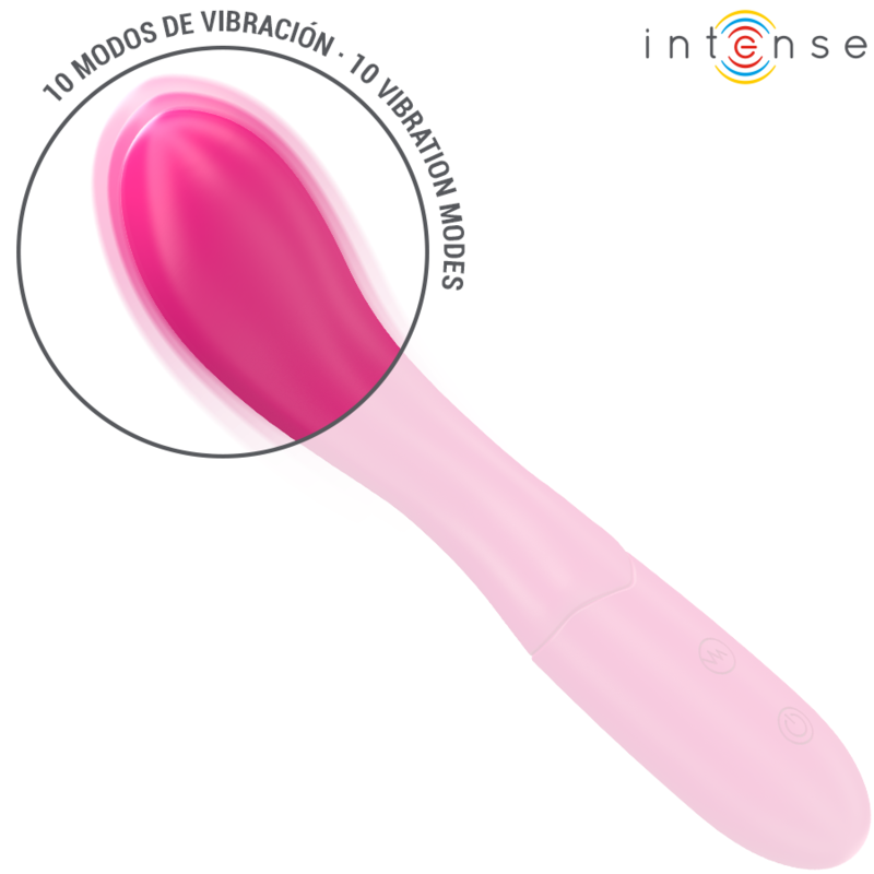 INTENSE - LISETTE VIBRATOR 19 CM FLEKSIBILEN 10 VIBRACIJ ROZA