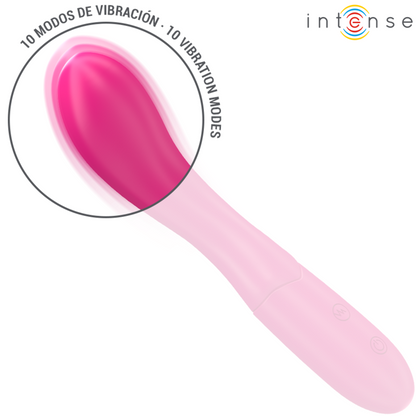 INTENSE - LISETTE VIBRATOR 19 CM FLEKSIBILEN 10 VIBRACIJ ROZA