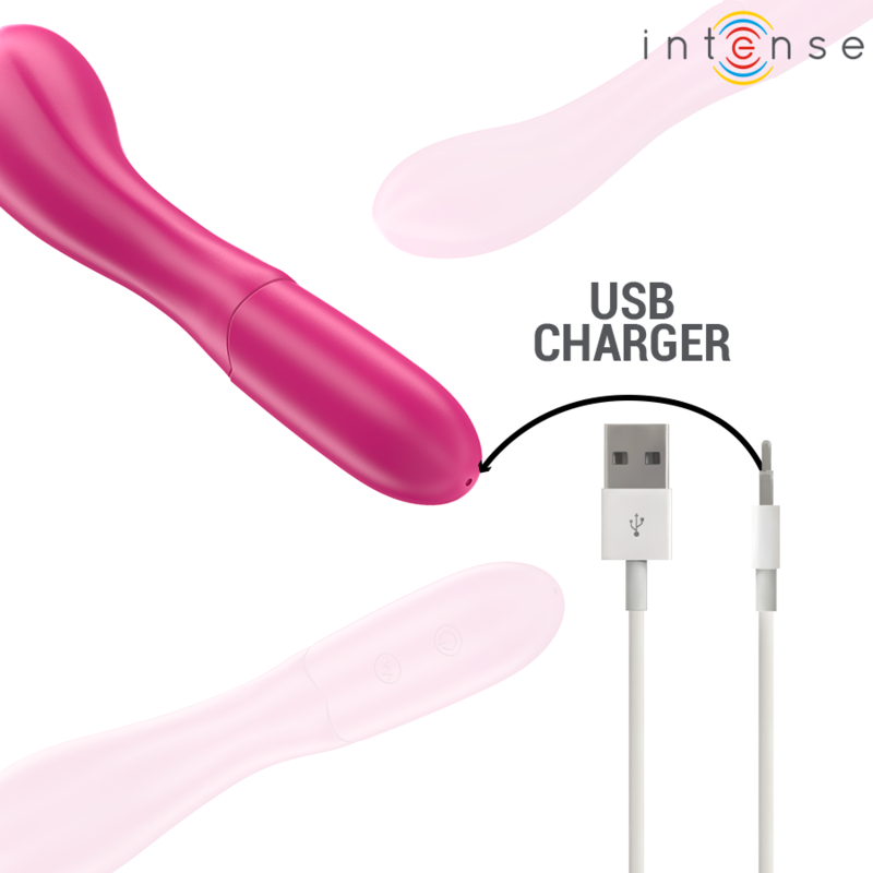 INTENSE - LISETTE VIBRATOR 19 CM FLEKSIBILEN 10 VIBRACIJ ROZA