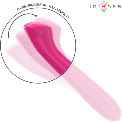 INTENZIVEN - PATY VIBRATOR 19 CM FLEKSIBILEN 10 VIBRACIJ MODEL 2 ROZA