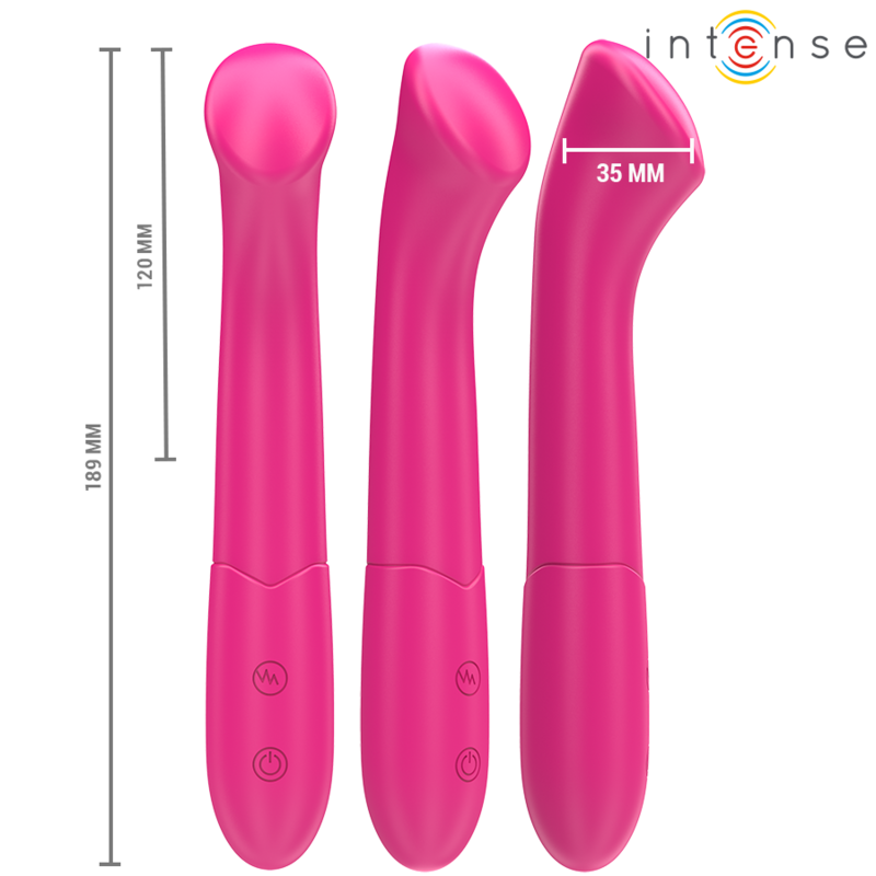 INTENZIVEN - PATY VIBRATOR 19 CM FLEKSIBILEN 10 VIBRACIJ MODEL 2 ROZA