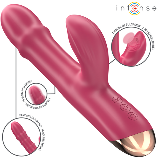 INTENZIVNO - CHLOE VEČNAMENSKI VIBRATOR 3 V 1 RDEČA