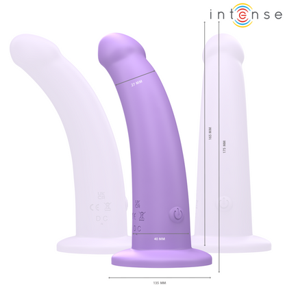 INTENSE - VIBRATOR EDDIE 17,5 CM 10 VIBRACIJ VIJOLIČNA DALJINSKI UPRAVLJALNIK