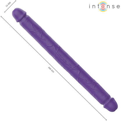 INTENZIVEN - GUNTER DILDO DVOJNI VIBRATOR 40 CM VIJOLIČNI DALJINSKI UPRAVLJALNIK
