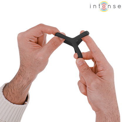 INTENZIVEN - CARSON DVOJNI SILIKONSKI OBROČEK ZA PENIS ČRN MODEL 4