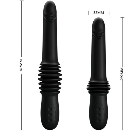 PRETTY LOVE - PAZUZU VIBRATOR 3 NAČINI POTISKA ČRNA