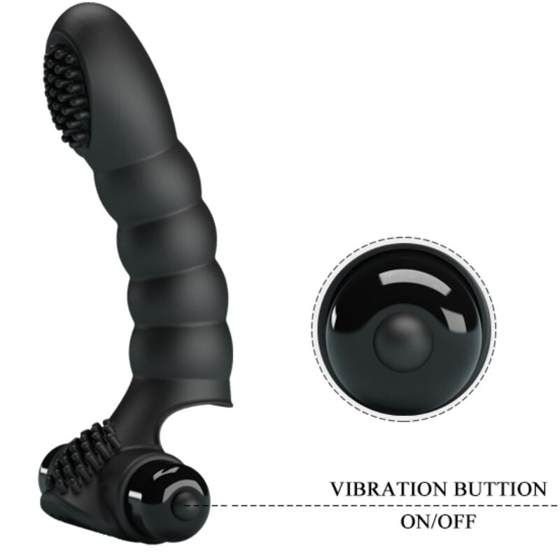 PRETTY LOVE - ALEXANDER VIBRATOR S PRSTOM 10 VIBRACIJ ČRNA
