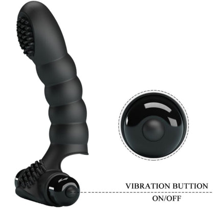 PRETTY LOVE - ALEXANDER VIBRATOR S PRSTOM 10 VIBRACIJ ČRNA