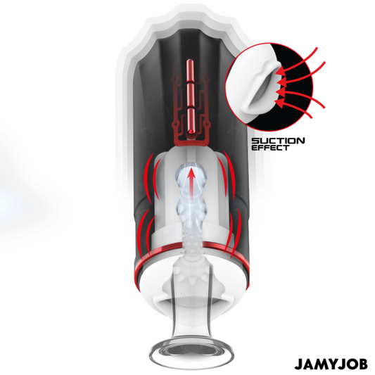 JAMYJOB - MEGABITE AVTOMATSKI USTNI MASTURBATOR 5 NAČINOV STIMULIRANJA VALOV IN VIBRACIJ
