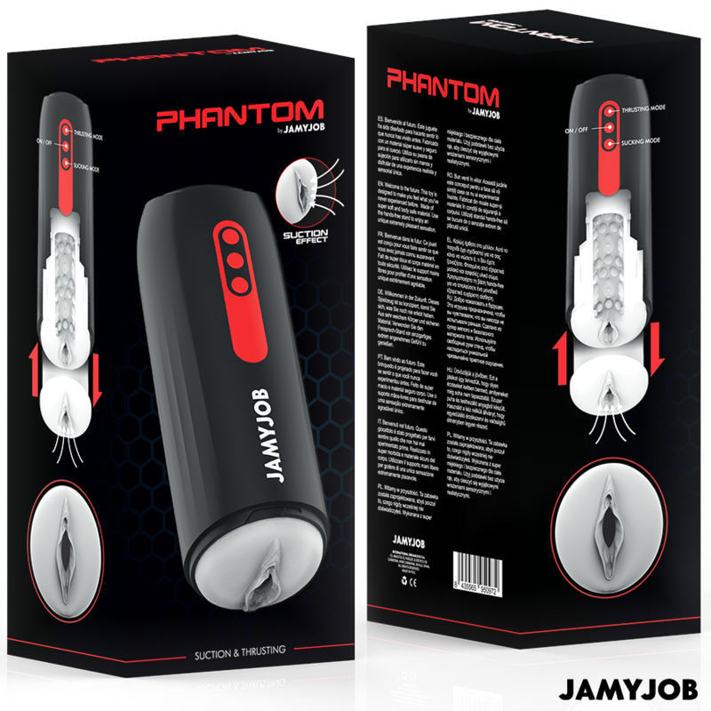 JAMYJOB - PHANTOM AVTOMATSKI VAGINALNI MASTURBATOR 5 NAČINOV STIMULIRANJA VALOV IN POTISKA