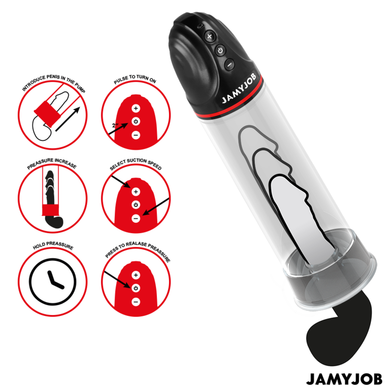JAMYJOB - XPAND AVTOMATSKA ČRPALKA 3 RAVNI STIMULATIVNIH VALOV SIVE BARVE