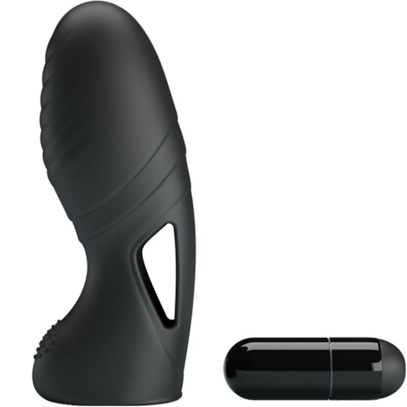 PRETTY LOVE - ALAN SILIKONSKI VIBRATOR S PRSTOM ČRN