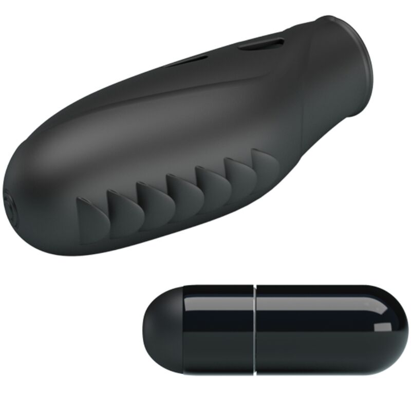 PRETTY LOVE - GILO SILIKONSKI VIBRATOR ZA PRSTE ČRN