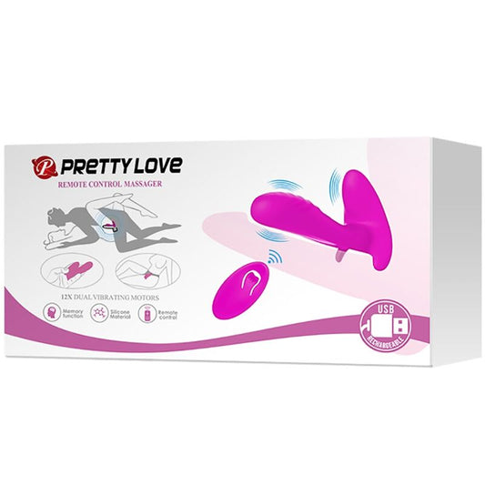 PRETTY LOVE - MASAŽNA NAPRAVA IN VIBRATOR 12 VIBRACIJ DALJINSKI UPRAVLJALNIK VIJOLIČNA