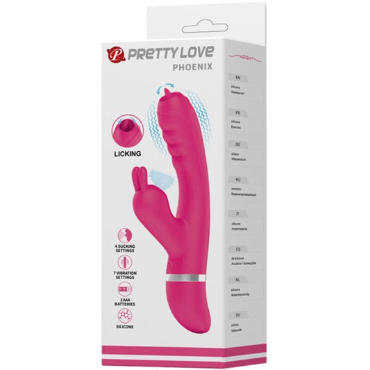 PRETTY LOVE - PHOENIX VEČNAMENSKI VIBRATOR ZA ZAJCE ROZA
