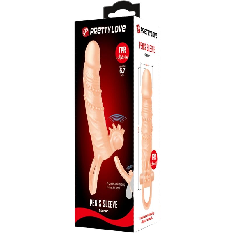 LEPA LJUBEZEN - CONNOR PENIS ROKAV + STIMULATOR KLITORISA MESO