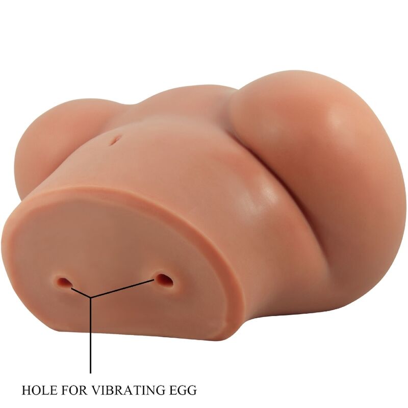 CRAZY BULL - LUNA VIBRATOR ZADNJICA Z REALISTIČNO VAGINO IN ANUSOM MESO NADZOR REMOTO