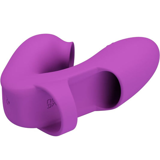 PRETTY LOVE - ATHENA VIBRATOR ZA PRSTE S STIMULATORJEM KLITORISA VIJOLIČNA