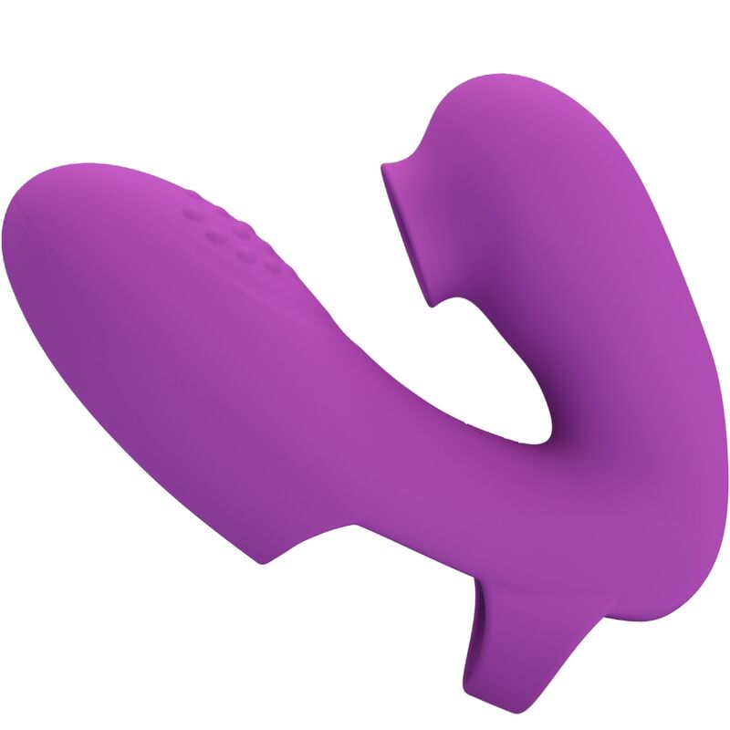 PRETTY LOVE - ATHENA VIBRATOR ZA PRSTE S STIMULATORJEM KLITORISA VIJOLIČNA