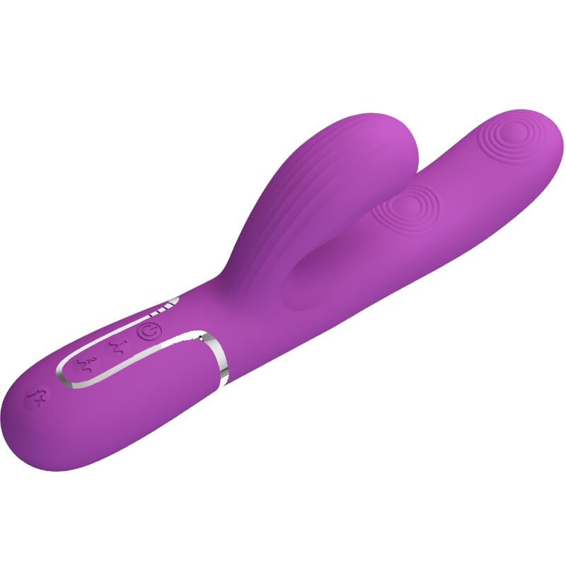 LEPA LJUBEZEN - PERLITA 3 V 1 VEČNAMENSKI ZAJČJI VIBRATOR VIJOLIČNA