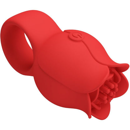PRETTY LOVE - JAE VIBRATOR ZA PRST V OBLIKI VRTNICE 10 VIBRACIJ RDEČA