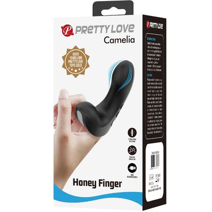 PRETTY LOVE - CAMELIA VIBRATOR ZA PRSTE 7 VIBRACIJ ČRNA