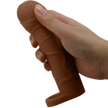 PRETTY LOVE - ROKAV ZA PENIS S PODALJŠKOM 2,5 CM MULATTO