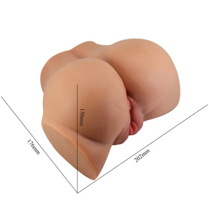 CRAZY BULL - EMILIA RITNI VIBRATOR Z REALISTIČNO VAGINO IN ANUSOM Z DALJINSKIM UPRAVLJALNIKOM