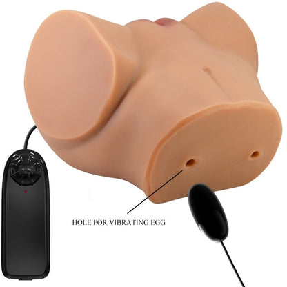 CRAZY BULL - EMILIA RITNI VIBRATOR Z REALISTIČNO VAGINO IN ANUSOM Z DALJINSKIM UPRAVLJALNIKOM