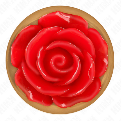 Rose Gold analni čep z rdečo vrtnico Kink, L
