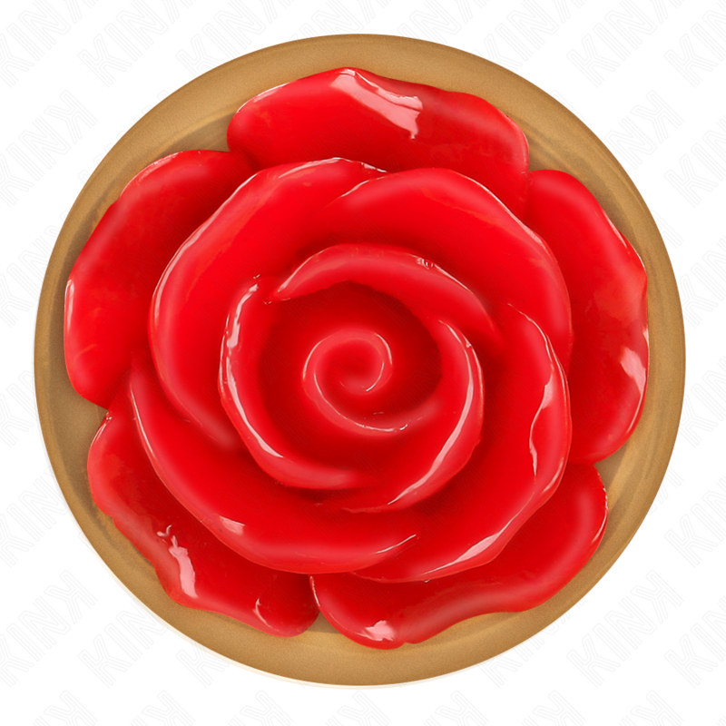 Rose Gold analni čep z rdečo vrtnico Kink, S