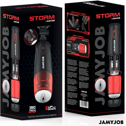 JAMYJOB - STORM AVTOMATSKI VAGINALNI MASTURBATOR 10 NAČINOV VRTENJA IN POTISKA